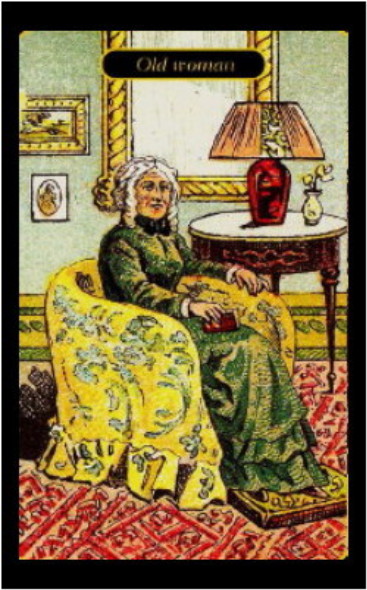 GYPSY OTACLE, OLD WOMAN CARD